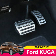 Aluminum alloy Car Accelerator Gas Pedal Brake Pedal Non Slip Pedal Pads Cover AT For Ford Kuga Escape 2013 2014 2015 2016 2017 2024 - buy cheap