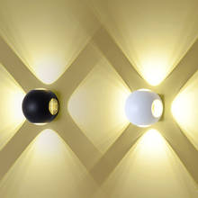 Lámpara LED de pared resistente al agua IP65, moderna, esférica, 4 fuentes de luz, 12W, para interior y exterior, patio, porche, pasillo, dormitorio 2024 - compra barato
