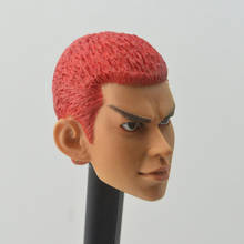 Cabeça de basquete slam dunk hanamichi sakuragi com cabeça frontal, cabeça esculpida para boneco de 12 ", 1/6 2024 - compre barato