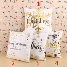 Christmas PillowCase 45x45cm Christmas Cushion Cover Decorations Sofa Pillow Case for Home Party Merry Christmas Decorations 2024 - buy cheap