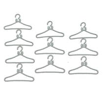 NK 10 Pcs Mini Doll Gray Plastic Hangers Cute Dress Shirt Coat Pants Clothes Holder For Barbie Doll Accessories Baby Toy 03C 3X 2024 - buy cheap