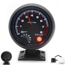 Tacômetro elétrico preto de 3.75 polegadas, medidor rpm/medidor automático/aro preto com luz de mudança 4-6-8 cyl 2024 - compre barato