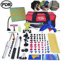 PDR Paintless Dent Repair Tools Kit Dent lifter Glue gun Dent Puller Glue Tabs Line Board Slide hammer Suction Cup with tool bag 2024 - buy cheap