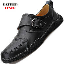 2021 Men Genuine Leather Casual Shoes Luxury Brand Loafers for Male Moccasins Breathable Slip-on Driving Shoes Plus Size 38-50 2024 - compra barato
