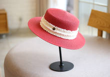 202004-shi  new ribbon red paper lady   fedoras  cap   women leisure panama jazz hat 2024 - buy cheap