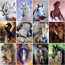 DIY Horse 5D Diamond Painting Full Round Drill Rhinestone Animal Cross Stitch Diamond Embroidery Home Decor Gift 2024 - buy cheap