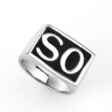 So anel masculino gótico sons anel de motoqueiro, em aço inoxidável 316l, cor de prata com tom de joias masculinas 2024 - compre barato