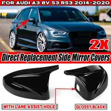 Tapa de espejo retrovisor lateral de coche, reemplazo directo para Audi A3, 8V, S3, RS3, 2014-2020, con orificio de asistencia de carril, 1 par 2024 - compra barato