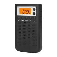 Varejo rádio fm/am digital portátil, mini rádio auditivo estéreo para idosos com bateria 2024 - compre barato