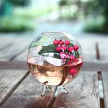 O.RoseLif Террариум прозрачная стеклянная ваза в форме шарика горшки для растений настенный резервуар бутылка для гидропоники цветок DIY домашний декор для сада 2024 - купить недорого