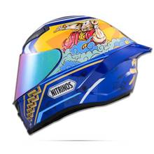 Casco de carreras profesional Unisex para hombre y mujer, protector de cabeza para Motocross, todoterreno, con dibujos animados, aprobado por ECE 2024 - compra barato