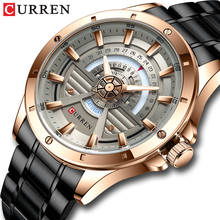 Curren-novo relógio esportivo masculino, à prova d'água, marca de luxo, quartzo, indicador grande, 8329 2024 - compre barato