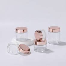 Frasco de vidro recarregável 5g a 100g, frasco de creme para cuidados com a pele, recipiente cosmético com tampa de ouro rosa, 15 peças 2024 - compre barato