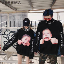 VERSMA Korean Harajuku Ulzzang 3D Printed Hoodies Sweatshirts Men Women Autumn High Street Hip Hop Loose Christmas Couple Hoodie 2024 - buy cheap