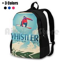 Mochila impermeable de viaje para Snowboard, póster de viaje para exteriores, senderismo, acampada, Snowboard 2024 - compra barato