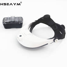 1.0X  1.5X  2X  2.5X  3.5X 2 LED High-grade Headband Helmet Magnifier Magnifying Glass Eye Loupe Repair Reading Function 2024 - buy cheap