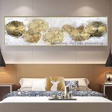 Modern art home decoration hand painted abstract Oil Painting wall art picture gold circle oil painting on canvas wall art decor 2024 - buy cheap