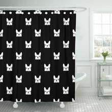 Black Puppy French Bulldog Frenchie Animal Shower Curtains Waterproof Polyester Fabric 72 x 72 inches with Hooks 2024 - buy cheap