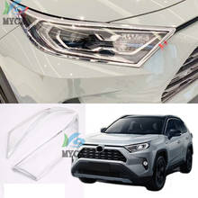 For Toyota RAV4 RAV 4 2019 2020 Front Head Light Lamp Detector Frame Stick Styling ABS Chrome cover Trim Exterior Accessories 2024 - buy cheap