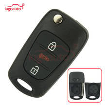 Kigoauto Flip remote car key shell case for Kia Hyundai 3 button TOY49 2024 - buy cheap