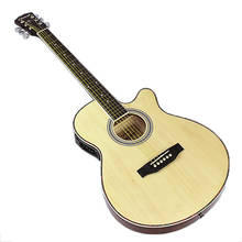 Электрическая акустическая гитара 40 дюймов, народная гитара, стальные струны, деревянные синие, белые, закаты, синие, черные, Профессиональная Гитара 2024 - купить недорого