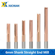 6mm Straigh Milling Cutter 2 Flute CNC Cutter for Wood MDF Plywood Milling Tool TiCN Coated Carbide End Mill Router Bit 2024 - buy cheap