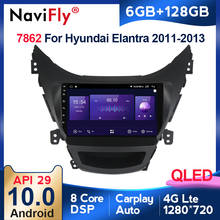 6G + 128G QLED 4G LTE Carplay Android 10 For Hyundai Elantra Avante I35 2011-2016 Car Radio Multimedia Player GPS Navigaion RDS 2024 - buy cheap