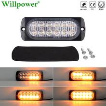 1pcs Car Grille 12LED Emergency Strobe Warning Light Forklift Tow 4X4 Truck Trailer Traffic Breakdown Flash Lamp Side Marker 2024 - buy cheap