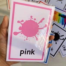 12 pçs montessori crianças inglês aprendizagem cartões de palavra cor flash cartões de memória jogos educativos brinquedos para crianças flashcards 2024 - compre barato