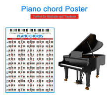 Tablature Piano Chord Practice Sticker 88 Key Beginner Piano Fingering Diagram Large Piano Chord Chart Poster For Students 2024 - compre barato