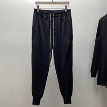 Owen Seak-Pantalones Harem informales para hombre, ropa gótica, pantalones de chándal de calle alta, Hip Hop, holgados, color negro, otoño 2024 - compra barato