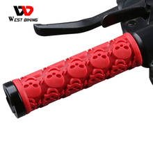 WEST BIKING Bicycle Anti-slip Rubber Skull Handlebar Grips 3 Colors Bike Lock On Grips Handle Bar End Holding Grips For Cycling 2024 - buy cheap