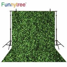 Funnytree-plano de fundo para fotografia, folhas, parede, verde, natureza, chá de bebê, plano de fundo para estúdio fotográfico, foto, zona, vinil 2024 - compre barato