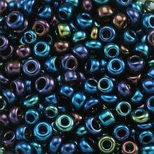 Pandahall-Cuentas de semilla de cristal Iris redondas, sueltas, para fabricación de joyas y pendientes, 50g, 2mm/3mm/4mm, 12/0, 8/0, 6/0 2024 - compra barato