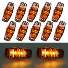 10PCS White Red Amber 2 Led Light Oval Clearance Trailer Car Truck Side Marker Tail Lamp 12V 24V truck accessories 2024 - buy cheap