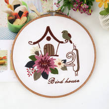 DIY Embroidery Kit  Cross-Stitch Set with Frame for Beginner Flower Pattern Printed Handmade Sewing Arts Painting Craft Kit 2024 - buy cheap