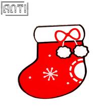 Индивидуальный ваш собственный модный дизайн, различные красные рождественские носки, акриловый бейдж с офсетным принтом 2024 - купить недорого