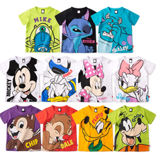 2021Summer Children's Cartoon T-Shirt Baby Cotton Short Sleeve Shirt Men's and Women's Half Sleeve Top Thin Outdoor Sports Shirt 2024 - buy cheap