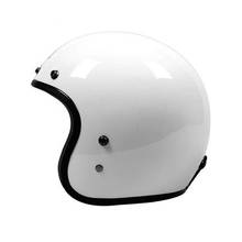 Solid White Motorcycle Helmet Professional Light Weight Open Face Helmet Classic ECE Fiberglass 3/4 Helmet 2024 - buy cheap