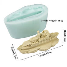 Moldes de silicona QT0322 PRZY 3D para barcos de crucero, moldes para jabón, velas de cumpleaños y bodas, moldes de resina de arcilla 2024 - compra barato