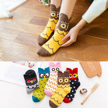 Coreia Do Estilo Das Mulheres Meias casuais Desenhos Animados Da Coruja animal engraçado menina meias meias de Algodão Bonito Meias Moda meias de personalidade 2024 - compre barato