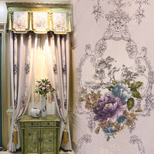 Cortina de luxo francesa americana, pastoral, tecido de luxo, para sala de estar, quarto, cortina europeia 2024 - compre barato