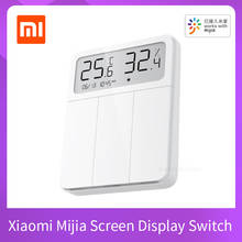 Xiaomi Mijia 3 In 1 Smart Switch Temperature & Humidity Single Control Three Open VER Energy-saving Electric Lamp Switch Display 2024 - buy cheap