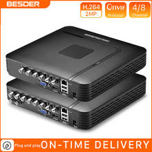 BESDER AHD DVR 1080N 4CH 8CH CCTV AHD Mini DVR For CCTV Kit VGA HDMI Security System Mini NVR For IP Camera Onvif DVR PTZ H.264 2024 - buy cheap