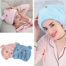 Gorro de ducha con turbante de microfibra de dibujos animados, gorro de ducha de secado rápido para el cabello, envoltura suave para el cabello, Toalla de baño, accesorios de baño 2024 - compra barato