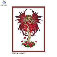 Flower Fairy Patterns Cross Stitch Kits 11CT Printed Fabric 14CT Counted Canvas Chinese Cross-stitch Embroidery Thread Sets 2024 - buy cheap