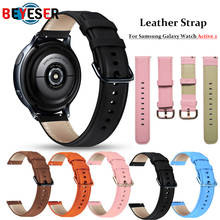 20mm Leather Watchband for Samsung Galaxy Watch 3 41MM Active 2 42mm Smart Watch Strap for Amazfit bip gtr gts Strap Band Correa 2024 - buy cheap