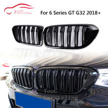 G32 Dual Slat Gloss Black Kidney Grille Grills for BMW 6 Series G32 2018 + Front Bumper Racing Grill Mesh 2024 - buy cheap