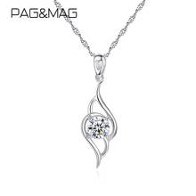 PAG&MAG Fashion Eye Shape Zircon 925 Sterling Silver Necklace For Women Silver Fine Jewelry Wedding Anniversary Birthday Gifts 2024 - buy cheap
