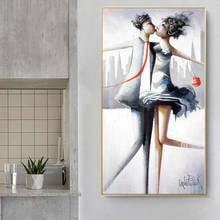 Lienzo minimalista de estilo nórdico para hombre y mujer, póster de amor e impresión, sala de estar de pared para imágenes artísticas, pintura en lienzo 2024 - compra barato